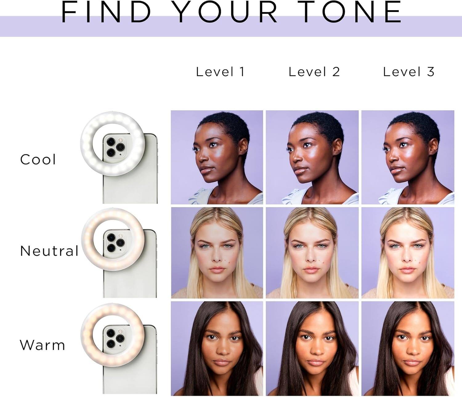 FIND YOUR TONE

Level 1 Level 2 Level 3

Cool

Neutral

Warm