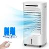 Front. Costway - 4-in-1 Evaporative Air Cooler Portable Humidifier with Timer, 3 Modes & Speeds - White.