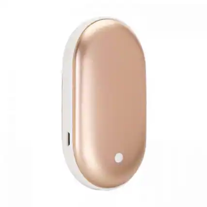Front. Stock Preferred - 2-in-1 Warm and Cozy Portable Hand Warmer & Power Bank - Gold.