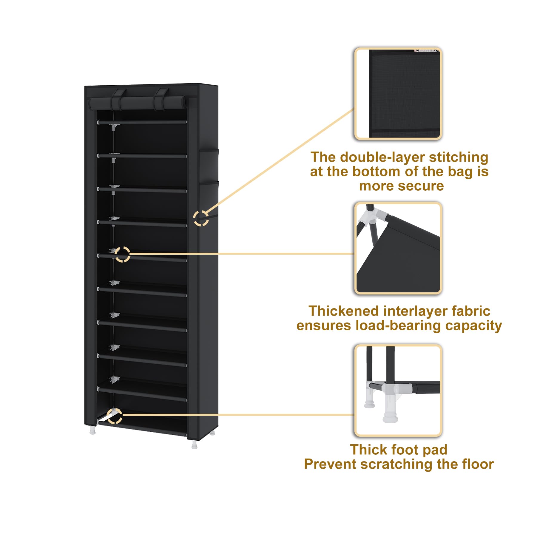 Empire DigiLabs 8 Leds Cabinet Armoire 66 9 inch Organizer With Garment ...