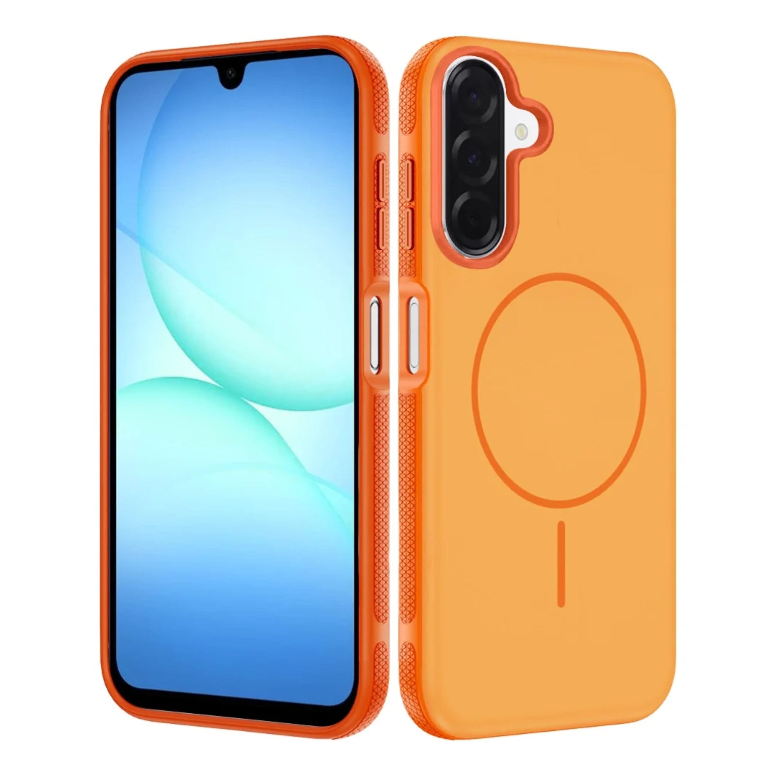 Kitcheniva - Rugged Side Grip Magnetic Circle Phone Case With Tempered Glass For Samsung Galaxy A17 5G - Cosmic Orange price history on PriceWatchPro