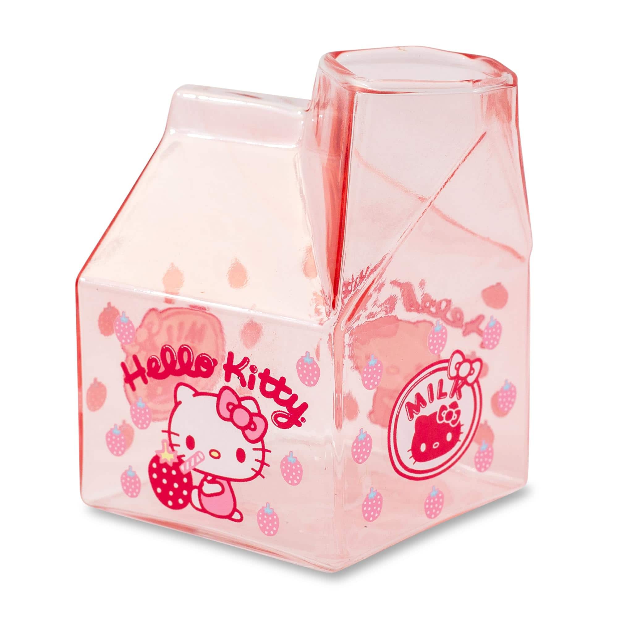 Silver Buffalo - Sanrio Hello Kitty Glass Strawberry Milk Carton | Holds 12 Ounces - Pink price history on PriceWatchPro