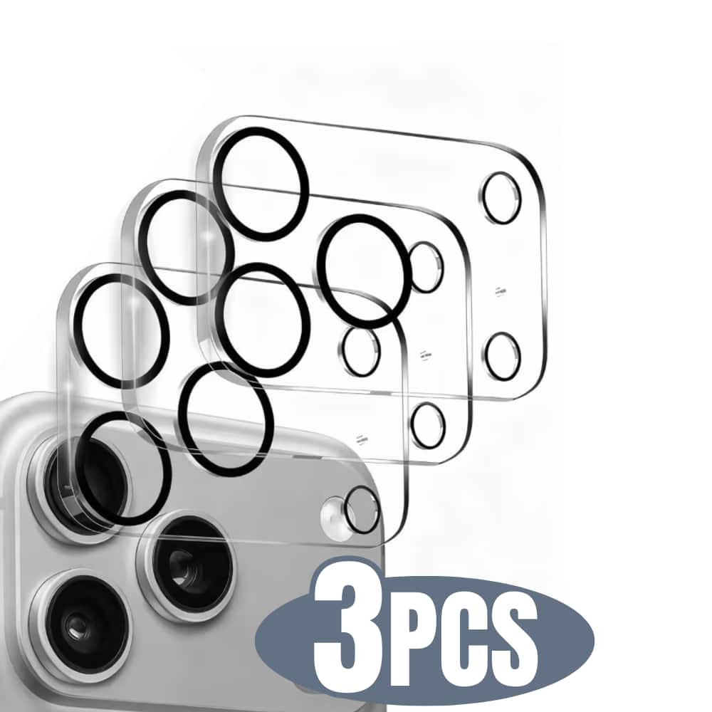 3-PACK Qixxronics for iPhone 17 Pro Camera Lens Protector Tempered Glass Compatible with iPhone 17 Pro [3-Pack] - Clear