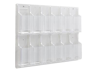 Front. Gould Plastics - Safco Reveal Brochure Holder Plastic - Clear.
