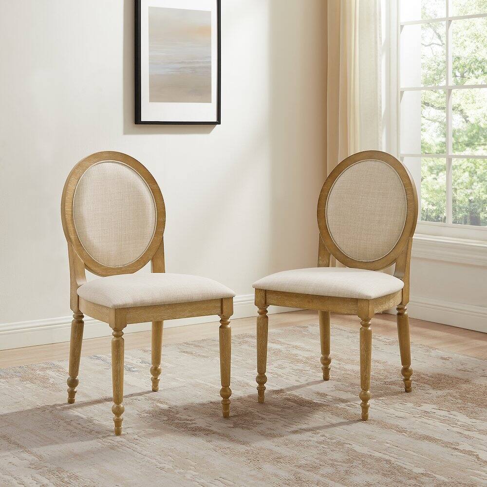 Alt View 2. Crosley Furniture - Daphne 2-Piece Dining Chair Set Rustic Brown/Crème - 2 Chairs - Rustic Brown.