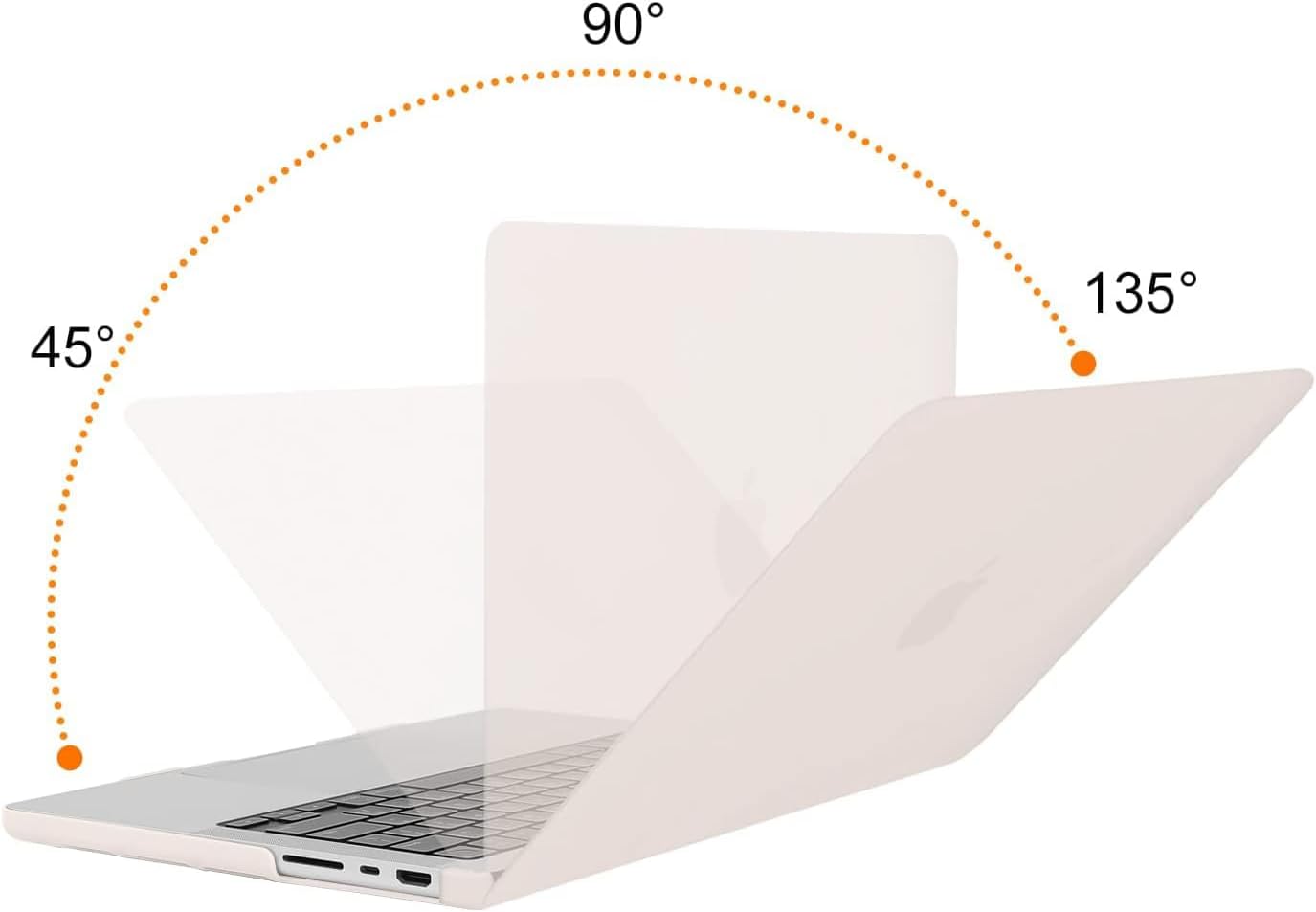 Back. mosiso - Case for MacBook Pro 14 inch Case M5 M4 M3 M2 M1 2026-2021 A3427 A3426 A3434 A3112 A3185 A3401 A2918 A2992 A2779 A2442 - Stone Gray.