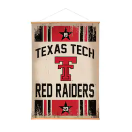 Evergreen Enterprises - Texas Tech Red Raiders 36" x 54" Large Canvas Wall Art Tapestry with Wood Frame - Multicolor
