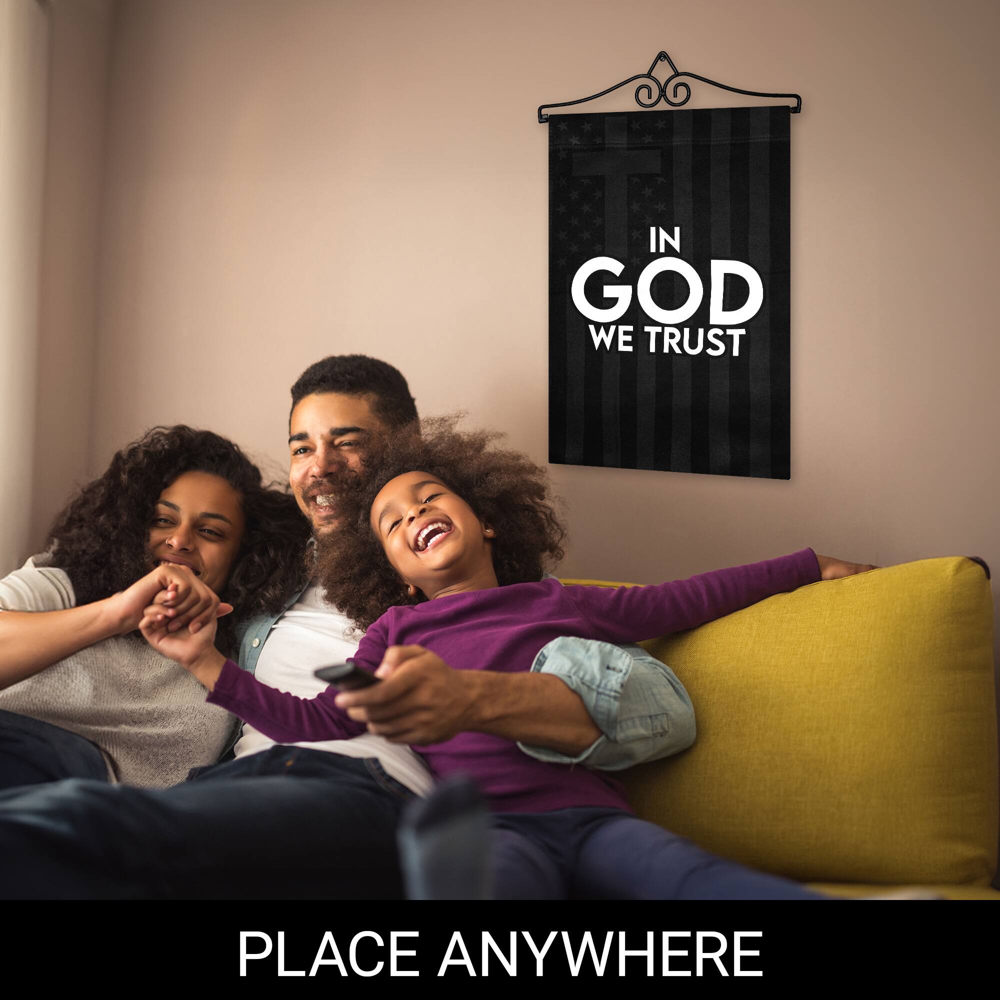 IN GOD WE TRUST  
PLACE ANYWHERE