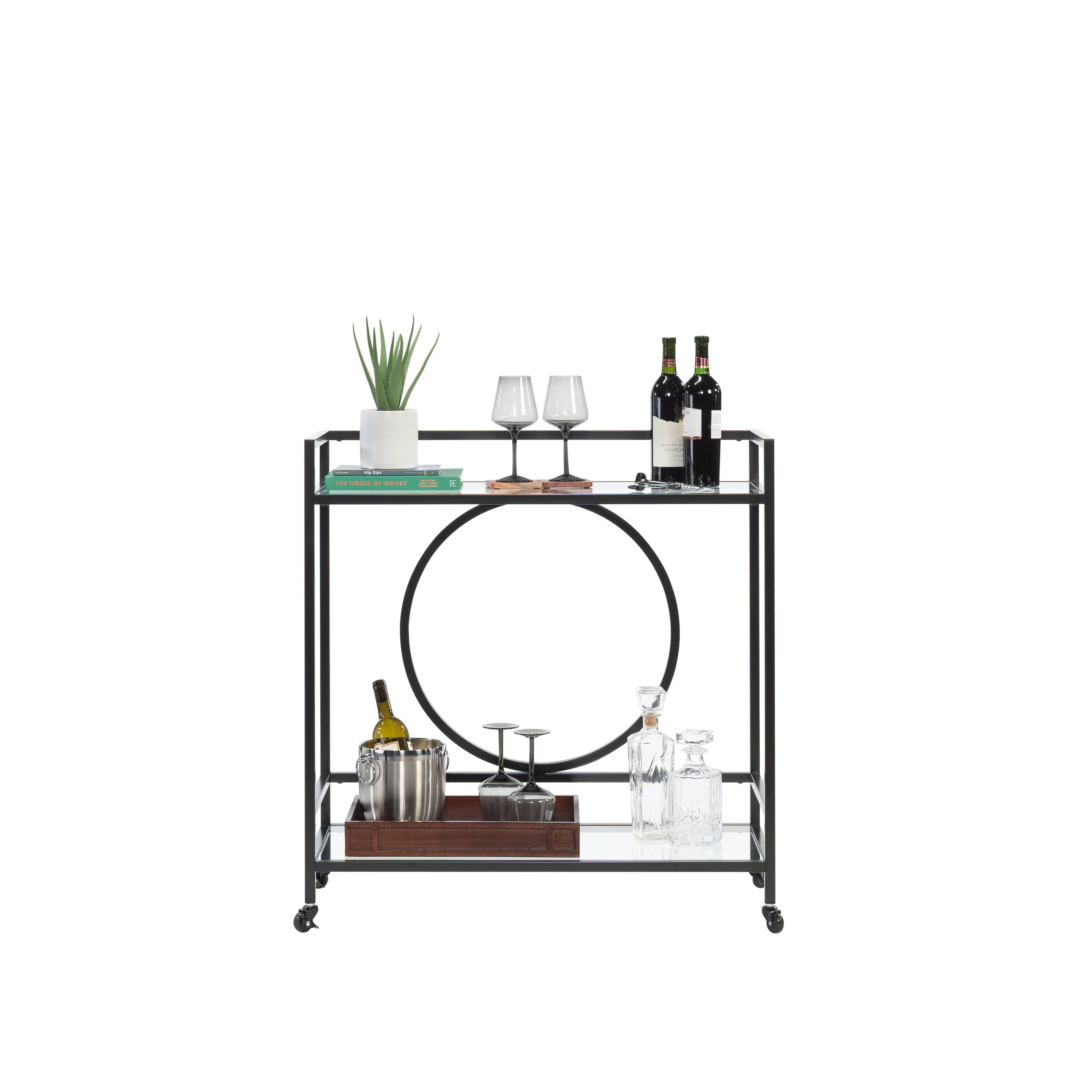 Angle View: Sauder - International Lux Bar Cart - Black