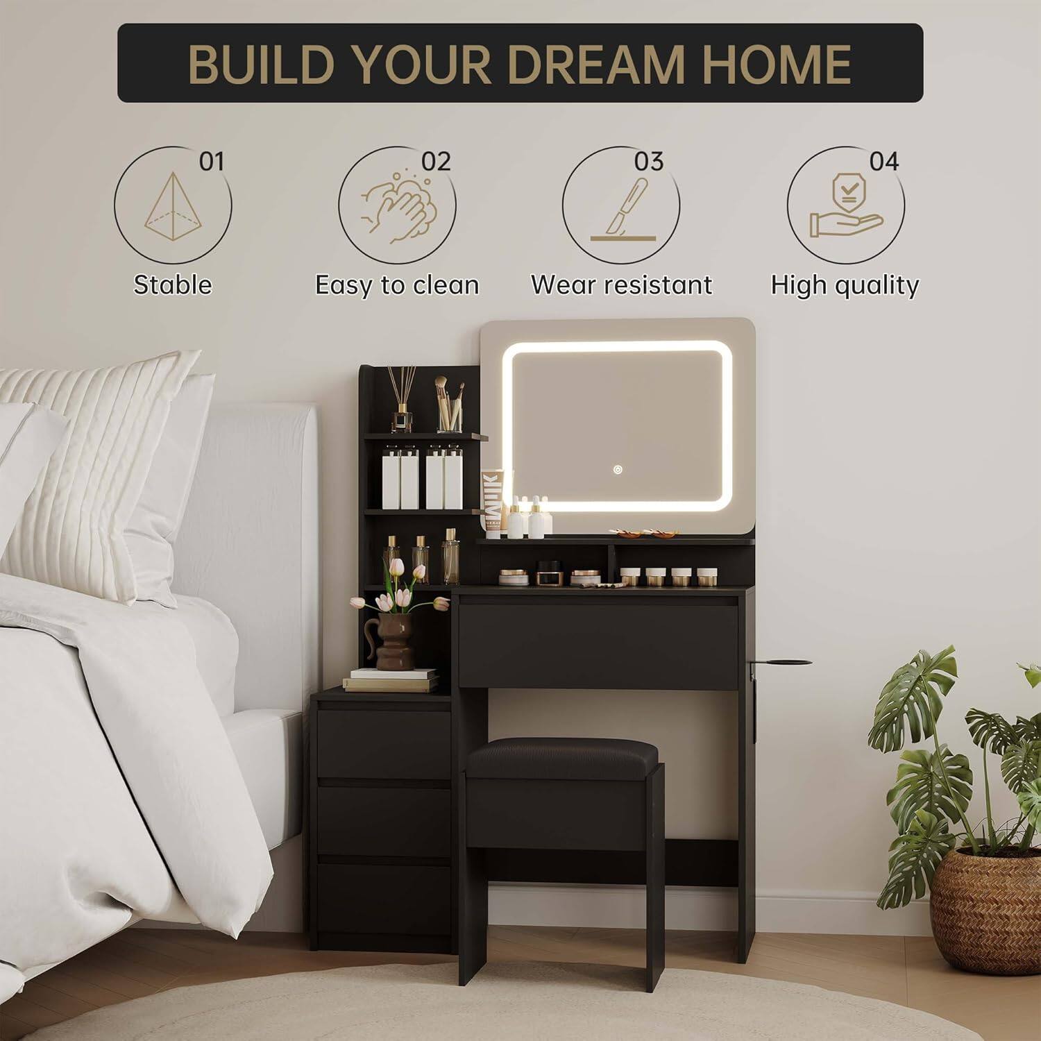 BUILD YOUR DREAM HOME

01 Stable  
02 Easy to clean  
03 Wear resistant  
04 High quality