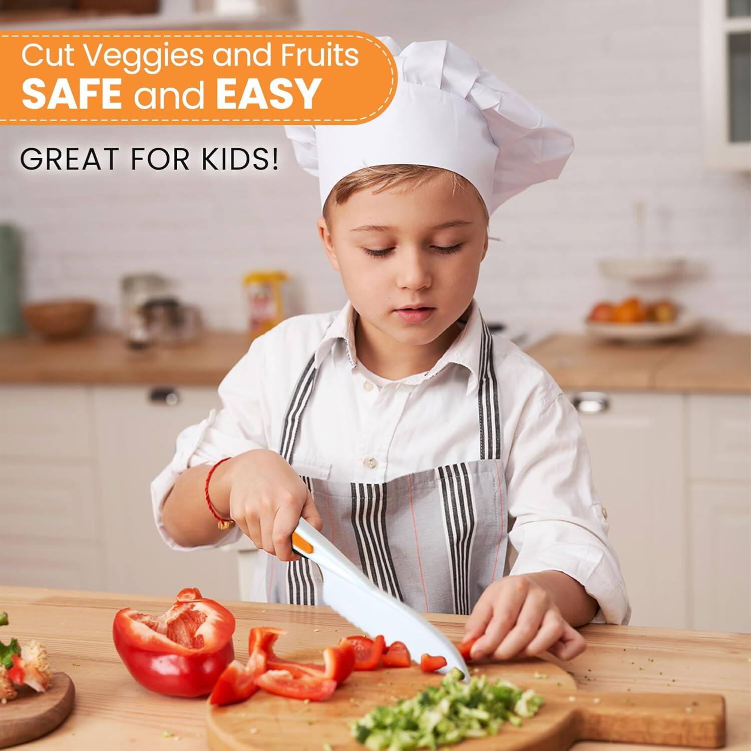 Cut Veggies and Fruits  
SAFE and EASY  
GREAT FOR KIDS!