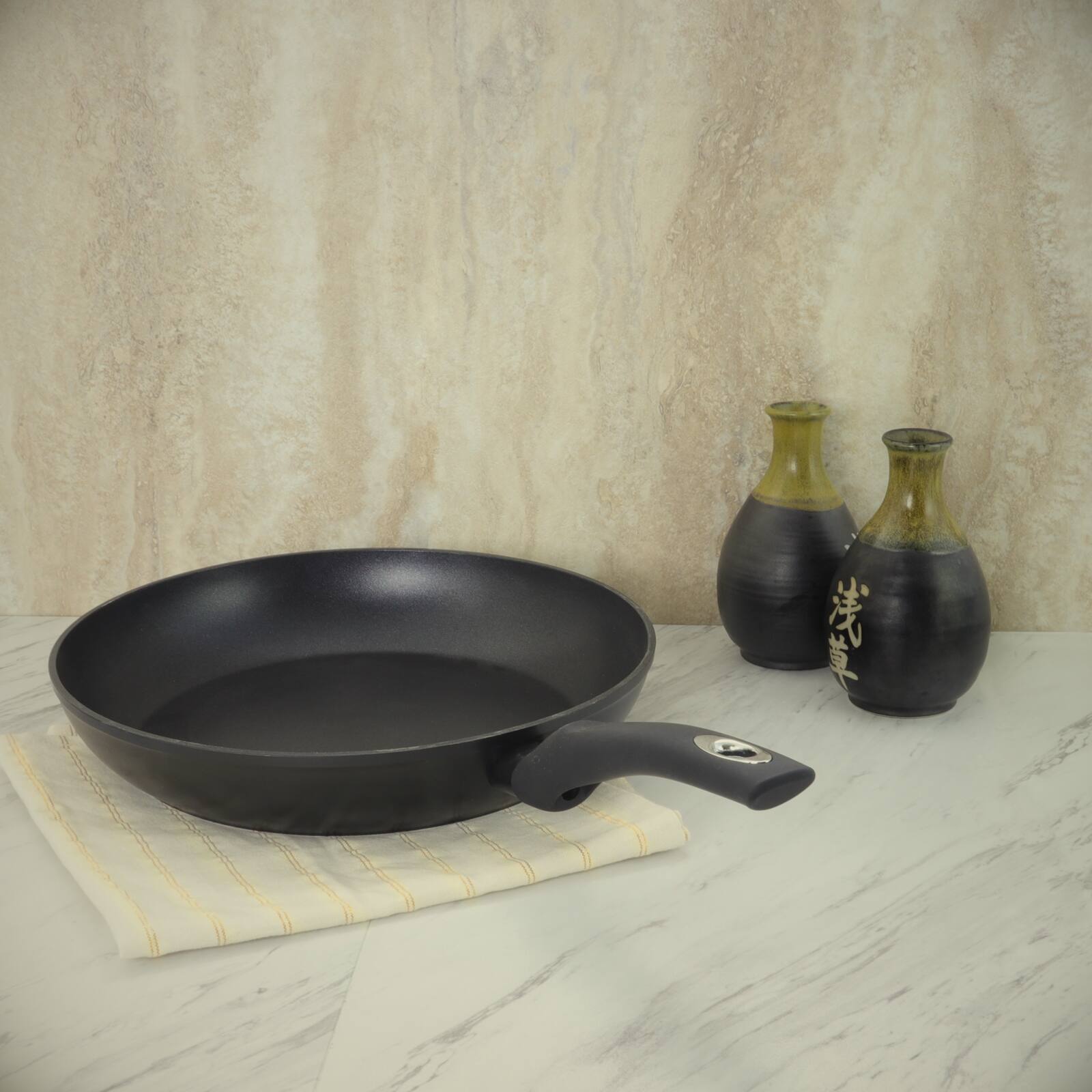 Alt View 3. Oster - Oster Allston 12 Inch Aluminum Nonstick Frying Pan in Black - Black.