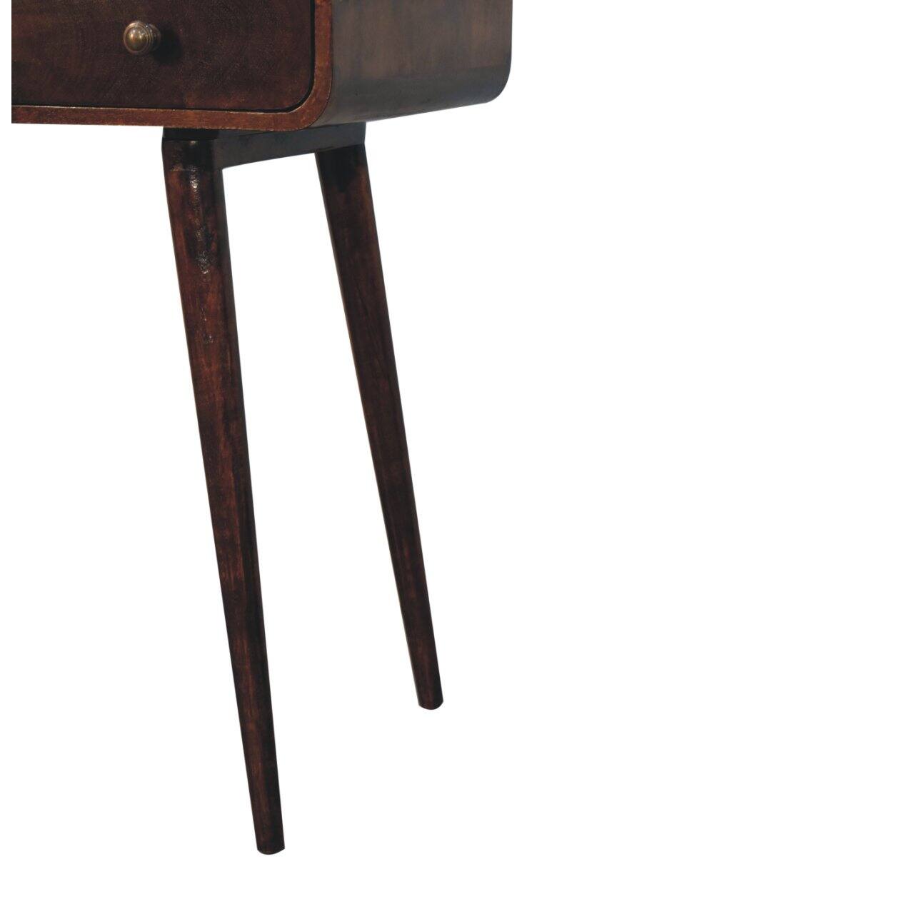 Alt View 4. Artisan Furniture - Artisan Furniture Solid Wood Curved California Walnut Writing Desk - Brown.