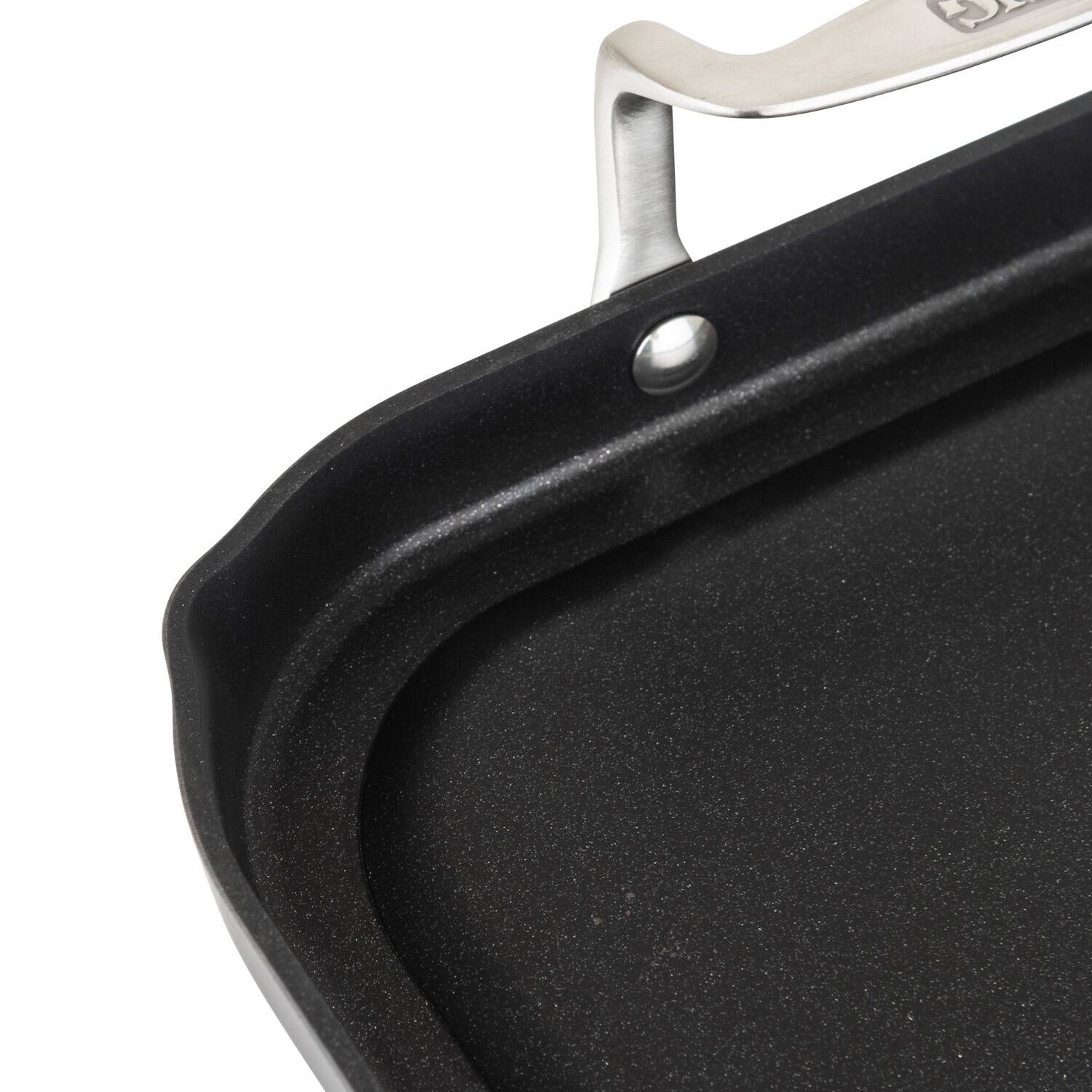 Alt View 16. Viking - Hard Anodized Double Burner Nonstick Griddle - Black.