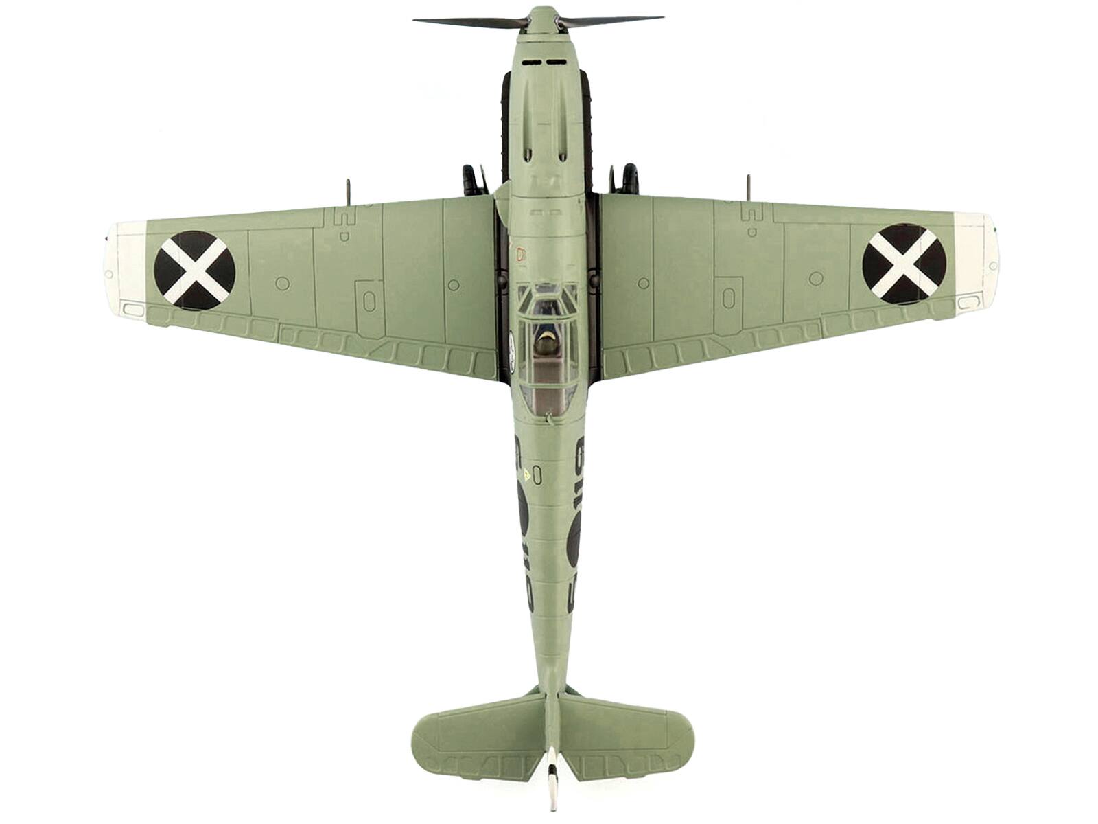 Back. Hobby Master - Messerschmitt Bf 109E-3 "Hptm. Siebelt Reents Spanish Civil War" 1939 "Air Power Series" 1/48 - Green.