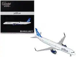 Airbus A321neo Commercial Aircraft "JetBlue Airways" (N2180J) White with Blue Tail 1/200 Diecast Model by GeminiJets