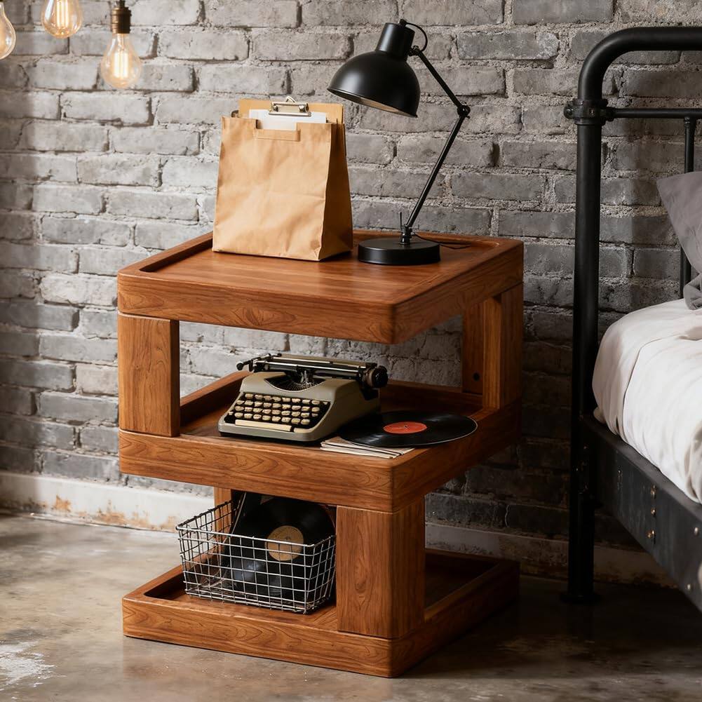 Alt View 2. Empire DigiLabs - Colored Solid Wood Bed Side Tables Bedroom Nightstand Mid Century Modern Night Stand For wide 13 - wide/15.74in.