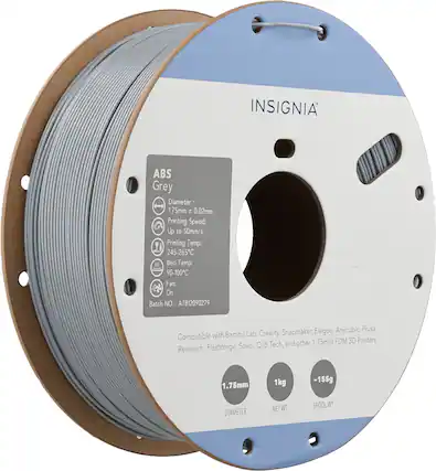 INSIGNIA ABS Grey
Diameter: 1.75mm ± 0.02mm
Printing Speed: Up to 50mm/s
Printing Temp: 245-265°C
Bed Temp: 90-100°C
Fan: On
Batch NO: A7812090279
Compatible with Bambu Lab, Creality, Snapmaker, Elegoo, Anycubic, Prusa, Research, Flashforge, Sovol, Qidi Tech, and other 1.75mm FDM 3D Printers
1.75mm
1kg - 155g
DIAMETER
NET WT.
SPOOL WT.