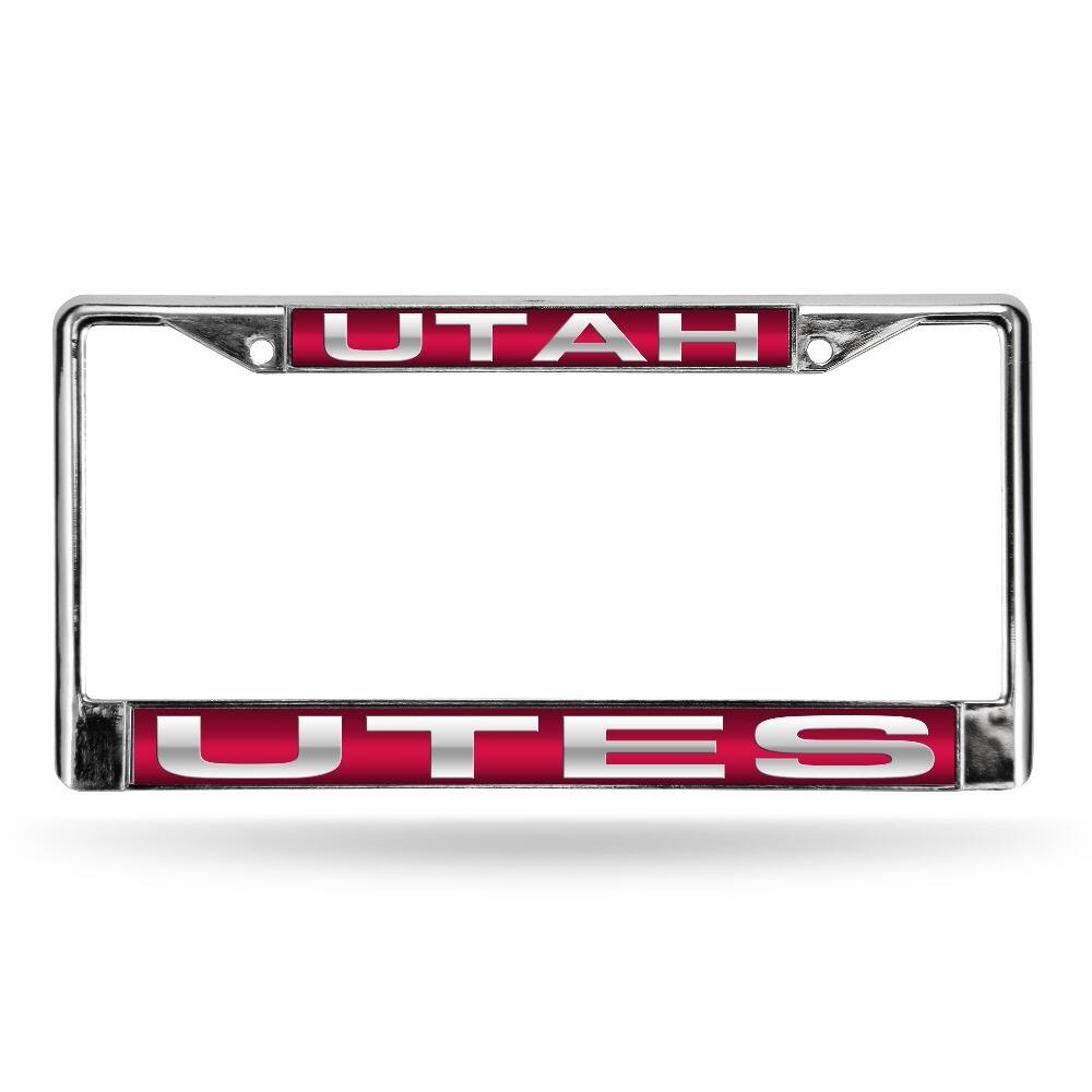 Utah Utes Chrome Metal Laser Cut License Plate Frame