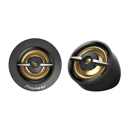 Front. Pioneer - 3/4" - 450 W Max Power, PEI Hard Dome - Component Tweeter (pair) - Black.