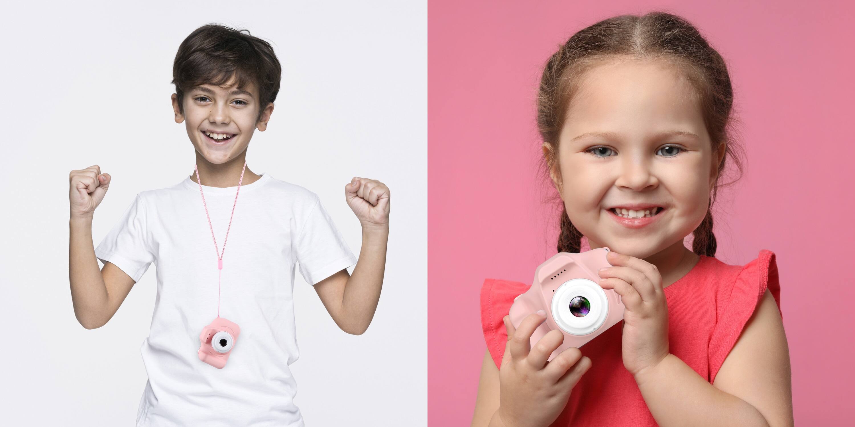 Alt View 5. HOM - Kids Camera - 1080p Digital Camera for Kids with Soft Silicone Body & Hand Strap - 32GB SD Card Included - Black.