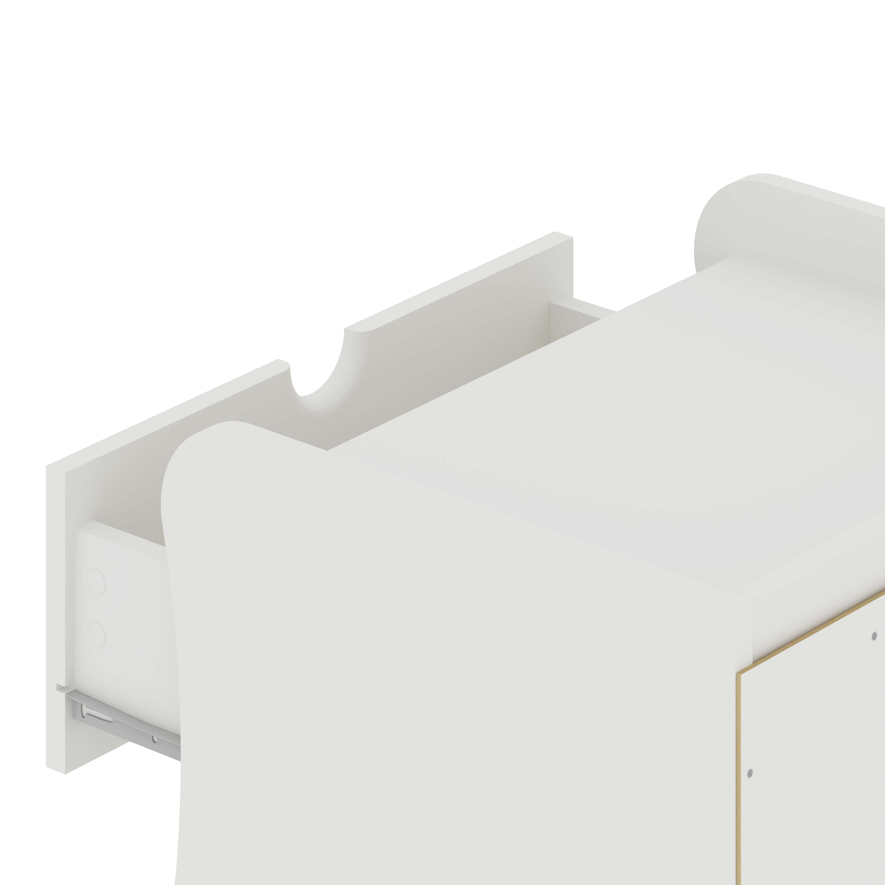 Alt View 4. Manhattan Comfort - Coney Mid-Century Modern 3-Piece Dresser Set - White.