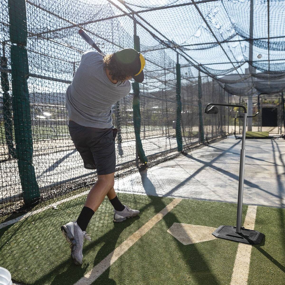 Alt View 3. SKLZ - SKLZ Suspended Ball Tee Elite Baseball Training Aid - Gray - Gray.