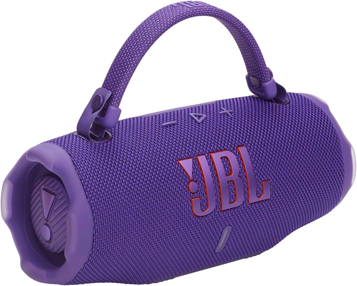 Back. JBL - Charge 6 Portable Waterproof Bluetooth Speaker with Carrying Case - Purple.