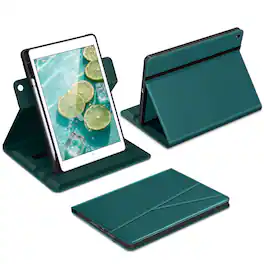 DTTO - Case for iPad 9th / 8th / 7th Generation 10.2-Inch – 360° Rotating Premium Leather Folio Stand Cover with Pencil Holder - Green