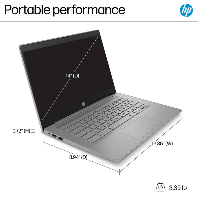 Portable performance  
14" (D)  
0.72" (H)  
12.85" (W)  
8.94" (D)  
3.35 lb