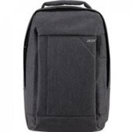 Acer - ABG740 Carrying Case (Backpack) for 10" to 15.6" Notebook, Tablet - Gray - Water Resistant Exterior - Polyester - Gray/Clear