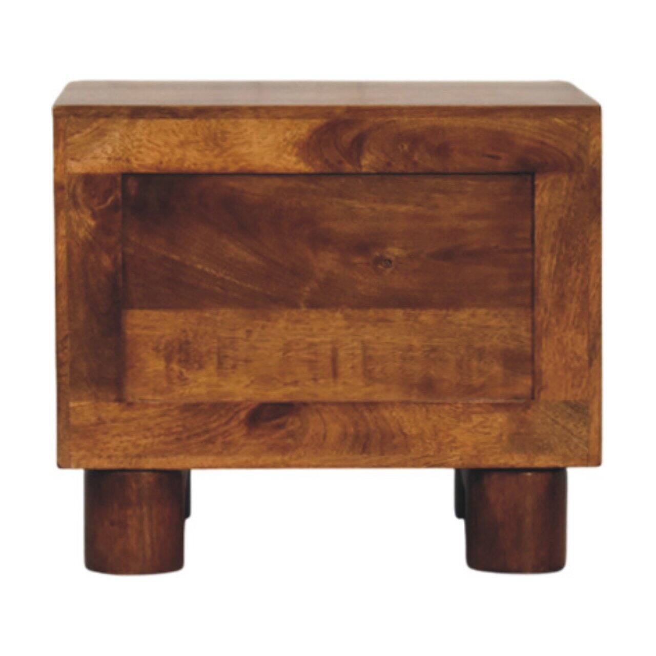 Alt View 5. Artisan Furniture - Artisan Furniture Solid Wood Tula 2 Drawer Chestnut Nightstand, Brown - brown.
