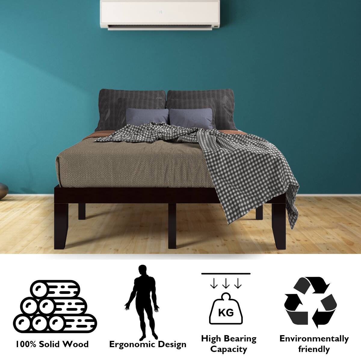 KG, 100% Solid Wood, Ergonomic Design, High Bearing Capacity, Environmentally friendly