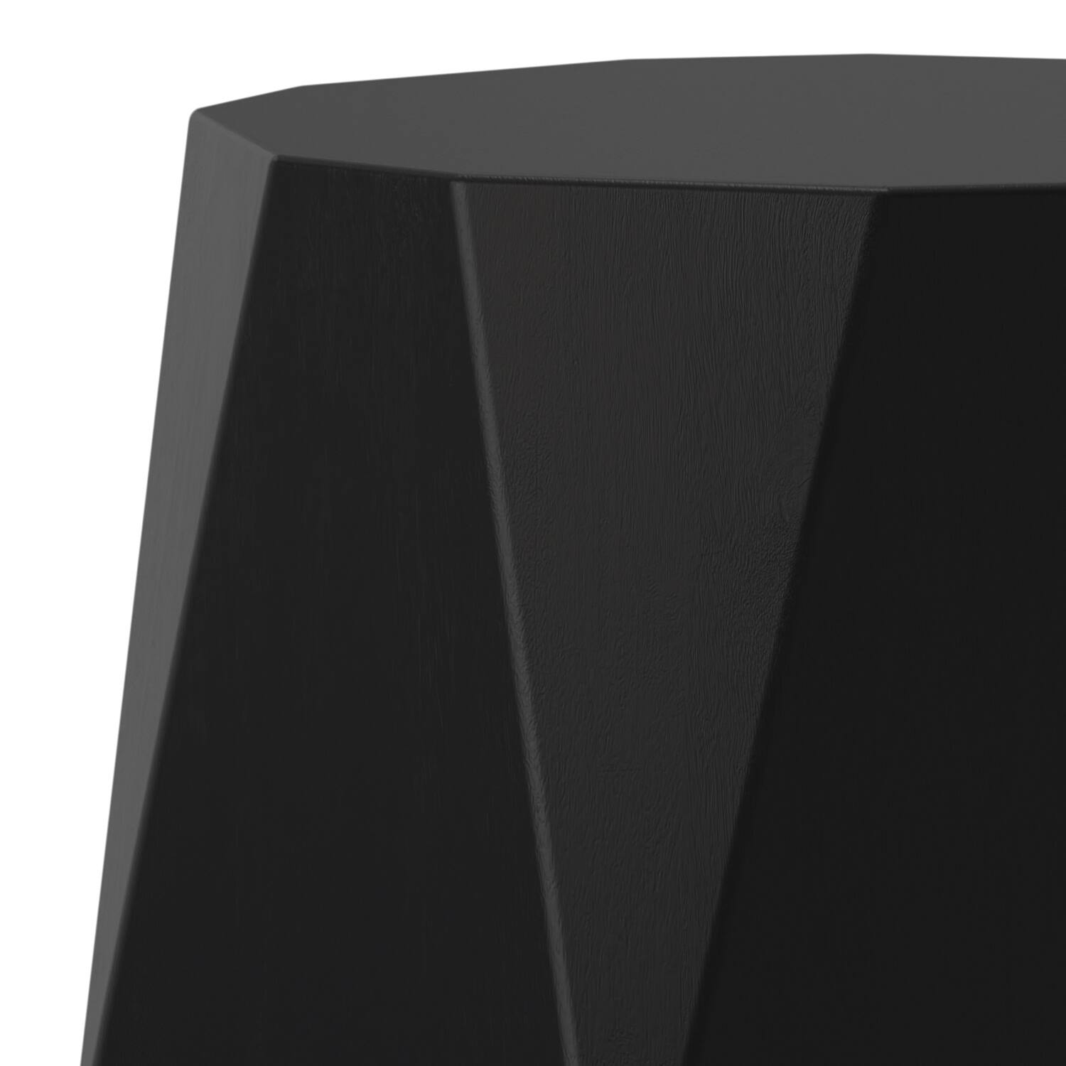 Alt View 5. Simpli Home - Judson 15 inch Wide Solid Mango Contemporary End Table in Black, Assembled - Black.