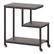 Angle. Costway - Costway 1 PCS Modern G-Shaped End Table Home 3-Tier Side Table with Storage Shelves Accent Table Gray - Grey + Black.