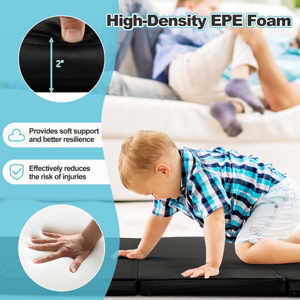 High-Density EPE Foam 2"  
Provides soft support and better resilience  
Effectively reduces the risk of injuries
