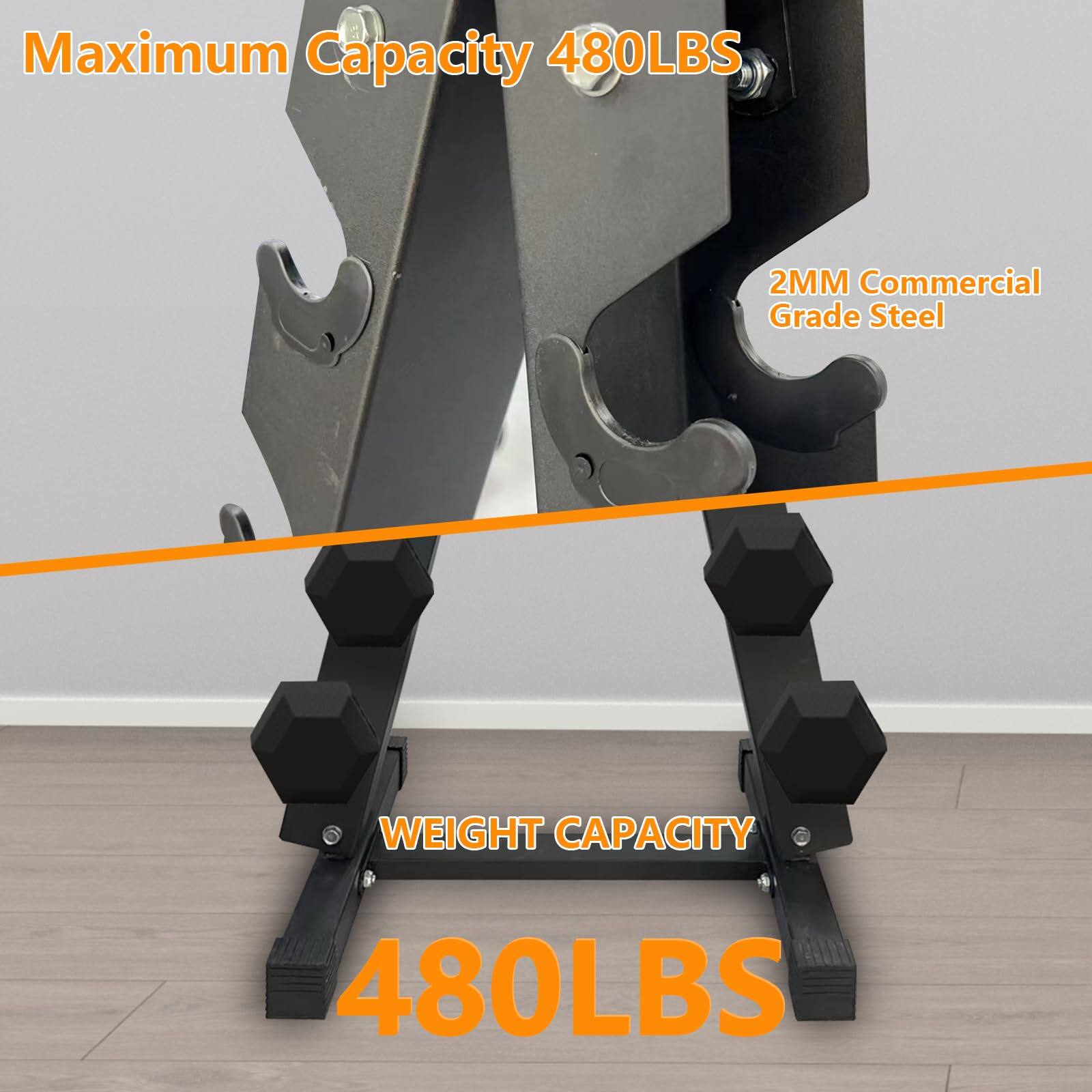 Maximum Capacity 480LBS  
2MM Commercial Grade Steel  
WEIGHT CAPACITY 480LBS