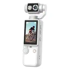 Front. Umeiluce - 4K Handheld Camera Action Camera 1080 Full HD Gift Vlogging Camera with fill Light-White.
