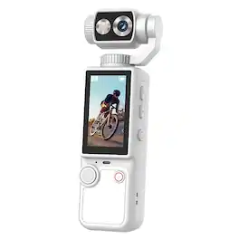 Umeiluce - 4K Handheld Camera Action Camera 1080 Full HD Gift Vlogging Camera with fill Light-White