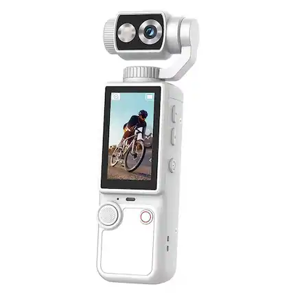 Front. Umeiluce - 4K Handheld Camera Action Camera 1080 Full HD Gift Vlogging Camera with fill Light-White.