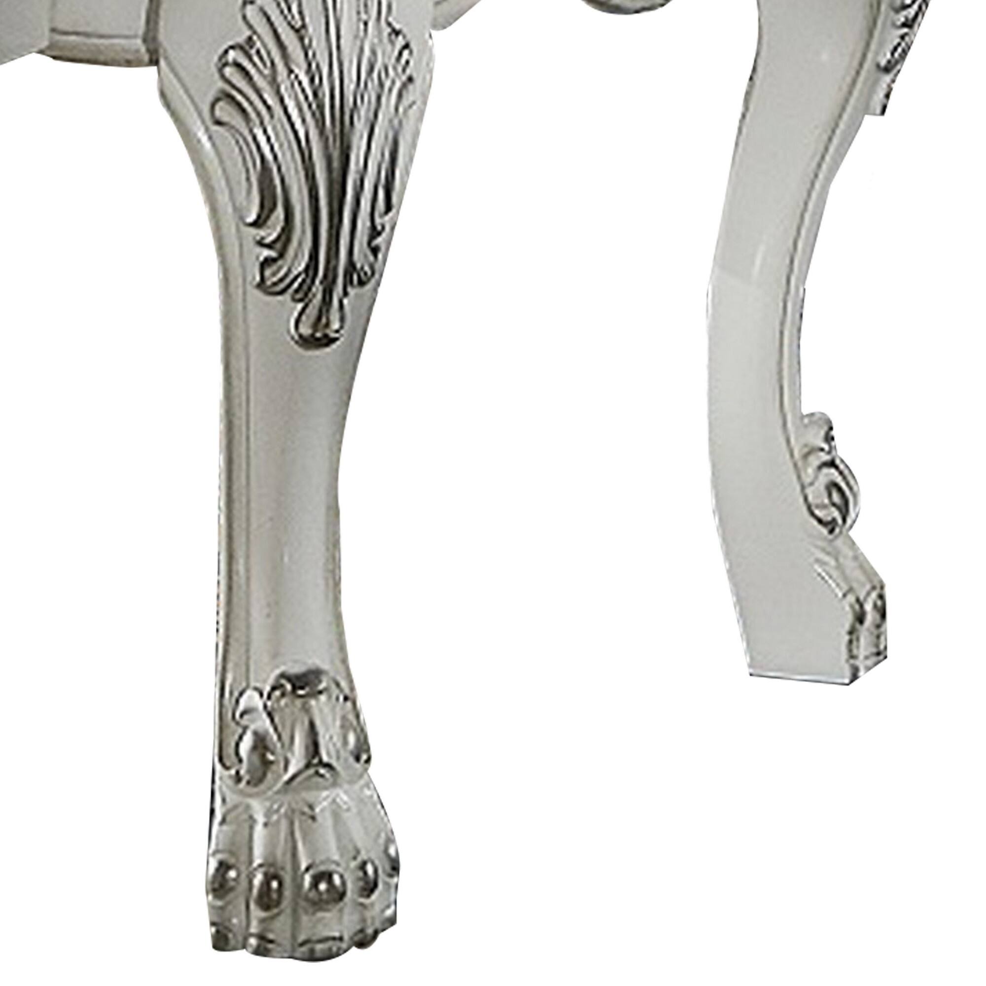 Alt View 3. Manhattan Lane - Aurora 27 Inch Executive Office Chair, Faux Leather, Tufted - White.