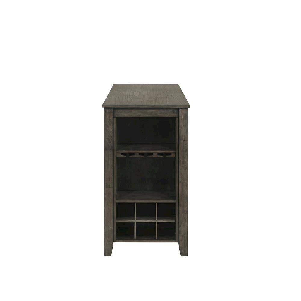 Alt View 5. FurniFact - Bar Table with Stools – Small Kitchen Table for 2 in Solid Wood Finish - Brown.