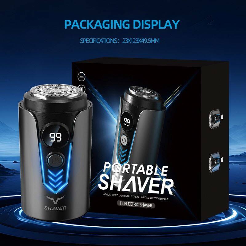 PACKAGING DISPLAY SPECIFICATIONS: 23X123X49.5MM  
PORTABLE SHAVER  
ATMOSPHERE LIGHTING  
TYPE-C  
WHOLE BODY WASHABLE  
T2 ELECTRIC SHAVER