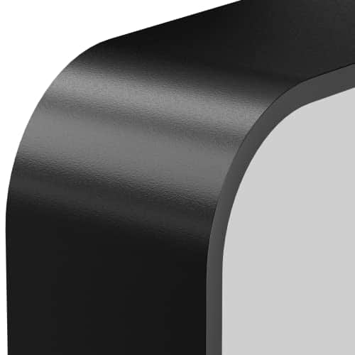 Comfort Essence - Irregular Wall Mirror Asymmetrical Mounted Mirrors Decorative Abstract Wavy Aluminum Alloy Frame For Bath - Matte Black-30"L x 20"W