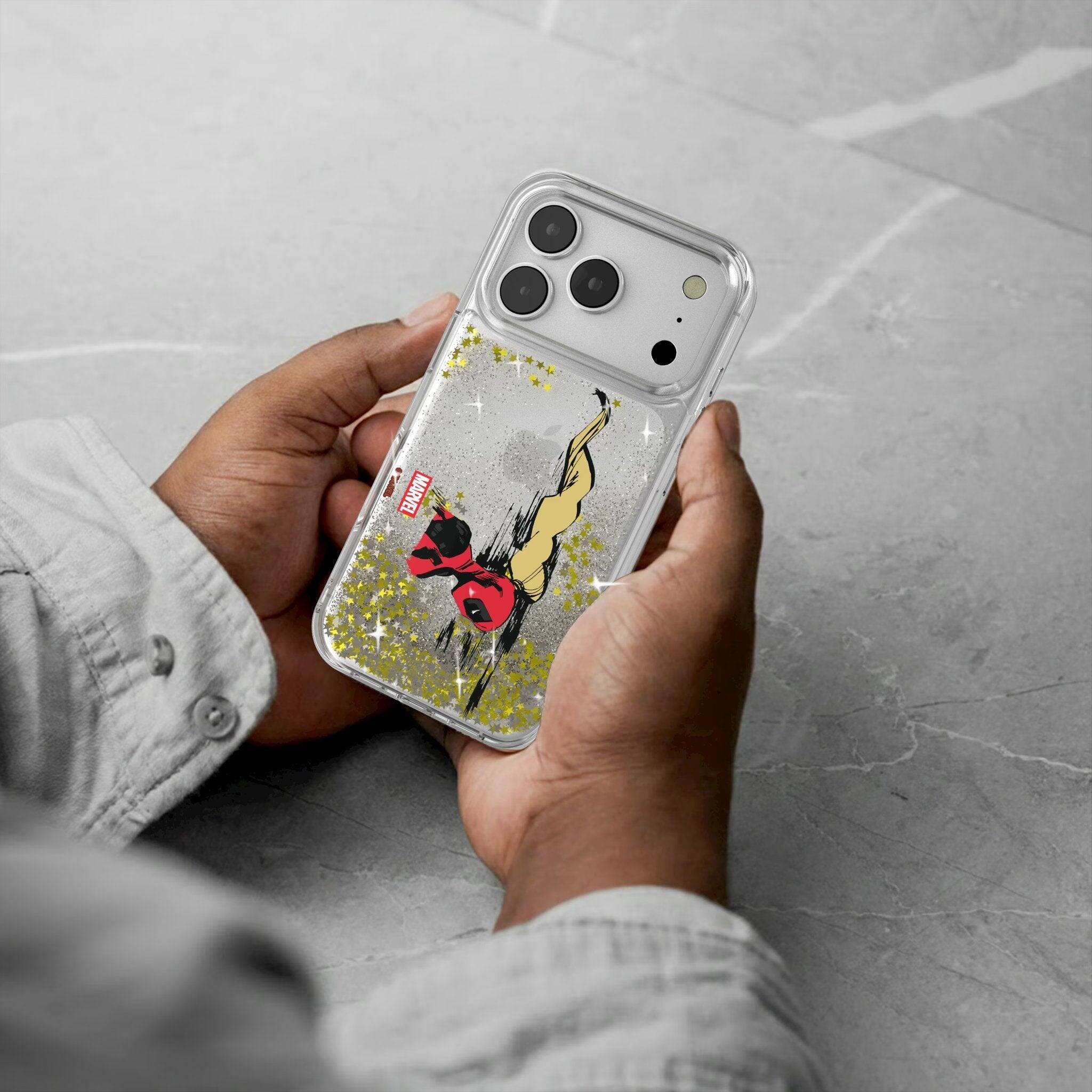 Alt View 1. Keyscaper - Marvel Badge Glitter Phone Case - Apple iPhone 17 - Ladypool.