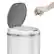 Left. iTouchless - 8 Gallon Touchless Sensor Trash Can with AbsorbX Odor Control System, White Stainless Steel Round Shape Kitchen Bin - Pearl White.