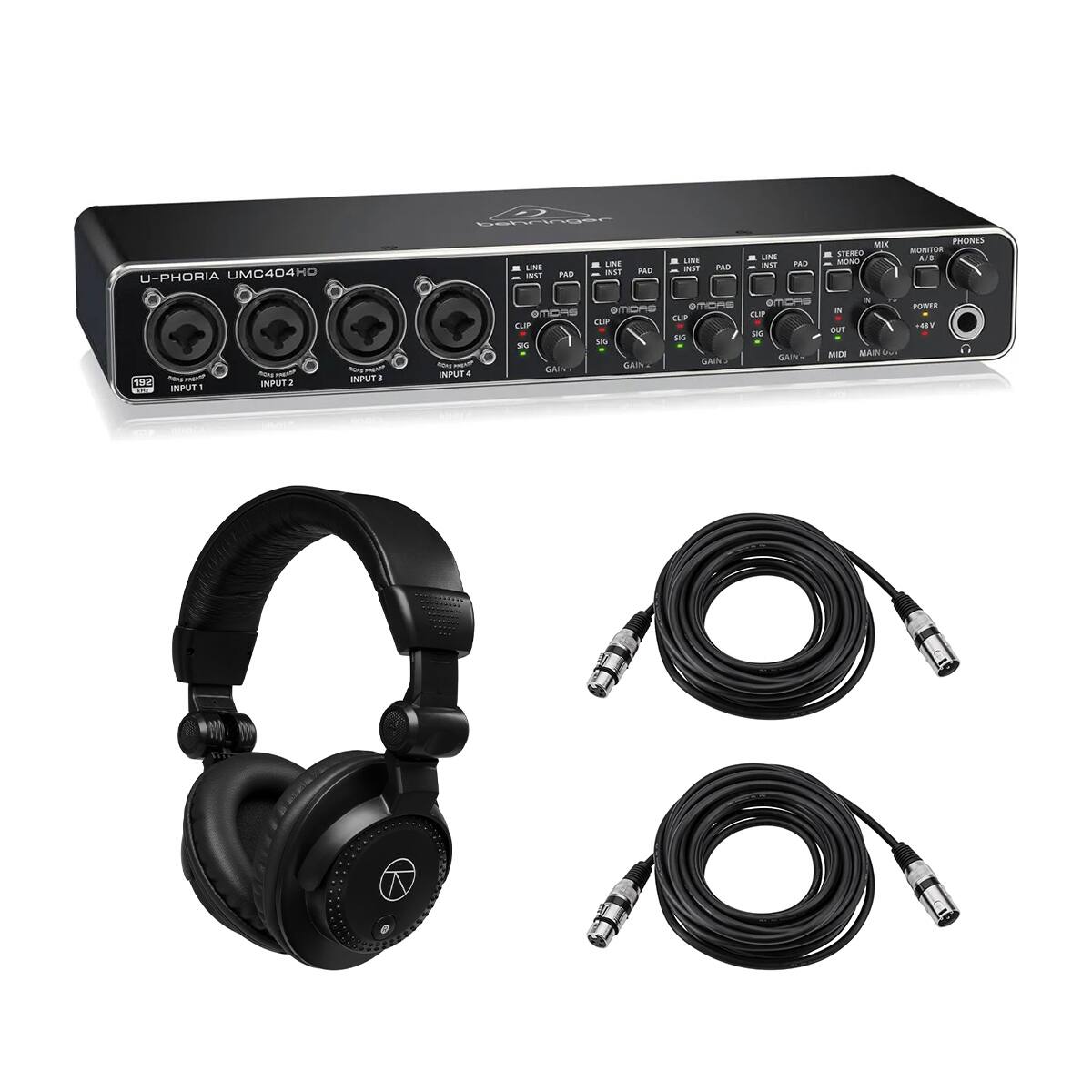 U-PHORIA UMC404HD

LINE IN 1
LINE IN 2
LINE IN 3
LINE IN 4

PAD
LINE IN
INST
CLIP
GAIN
MID
MAIN OUT

STEREO MIX
MONITOR XLR
PHONES

POWER
+8V

INPUT 1
INPUT 2
INPUT 3
INPUT 4

192kHz

PHONES

STEREO MONO

CLIP IN
CLIP OUT

GAIN
GAIN
GAIN
GAIN

PAD
PAD
PAD
PAD

LINE IN
LINE IN
LINE IN
LINE IN

MID
MID

MAIN OUT
MAIN OUT

STEREO MIX
MONITOR XLR
PHONES

POWER
+8V