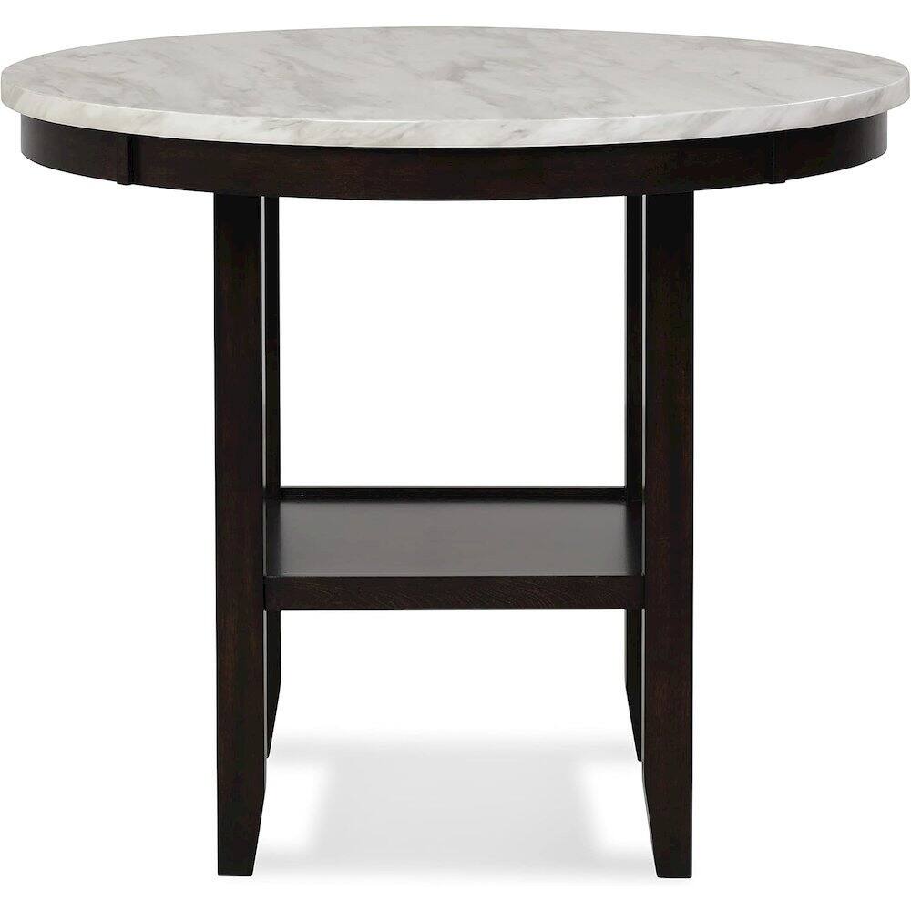 Front. Starlight Canyon Home - Round Wood Counter Table in Espresso Brown - Espresso.