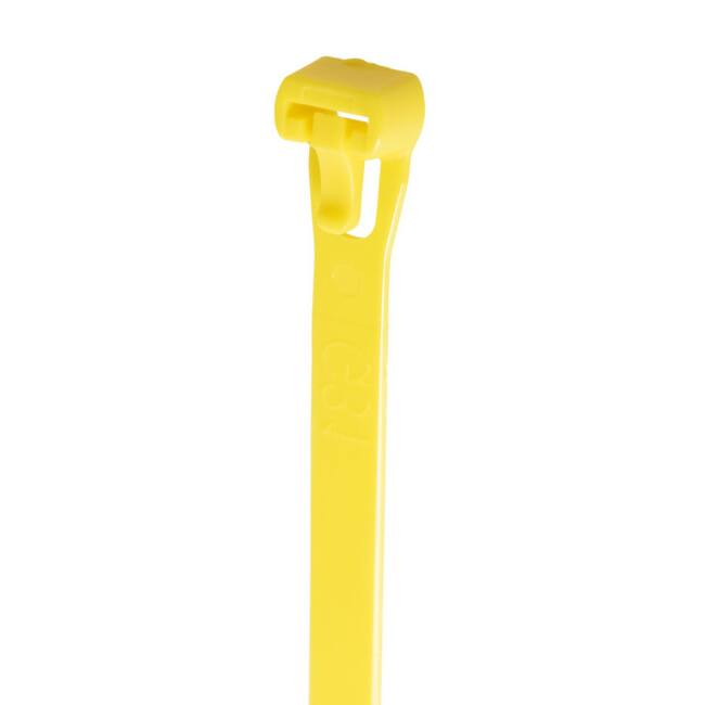 Front. Grizzly Supply - 8" 50lb Releasable Cable Tie 25/bag - Yellow.
