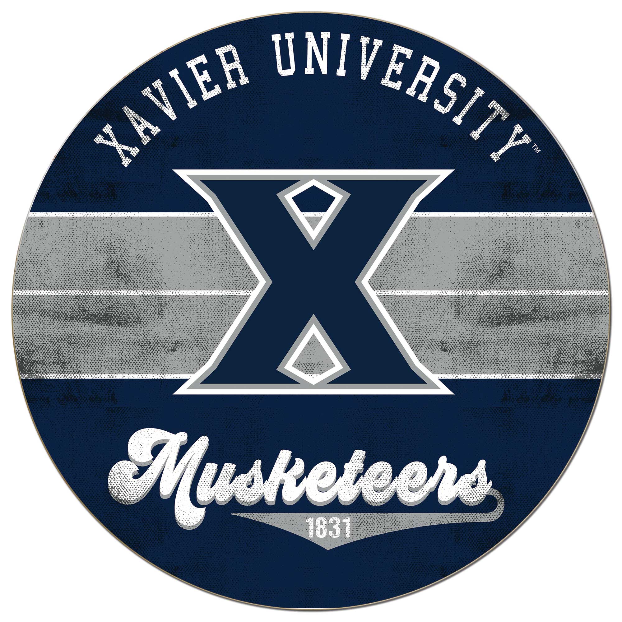 Xavier Musketeers 20'' x 20'' Retro Logo Circle Sign